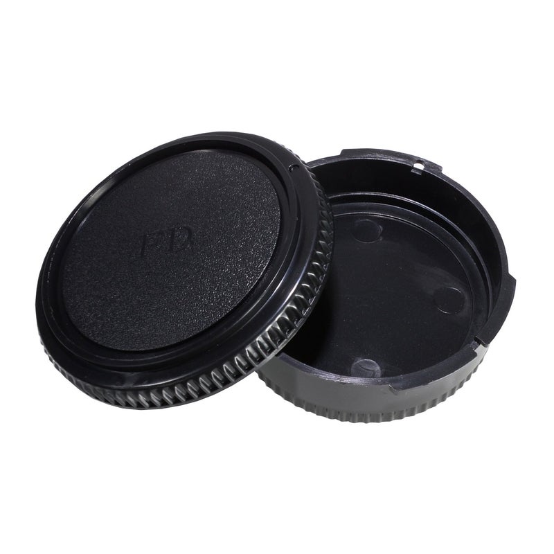 CamDesign Rear Lens Cap & Body Cap Set Compatible with Canon FD Lens fit FL Original FD & FD Lenses w/Canon F-1 FTB FTbn EF TLb F-1n,AE-1 at-1 A-1 AV-1 New F-1,AE-1 Program,AL-1 T50 T70 T80 T90 T60 - Image 2